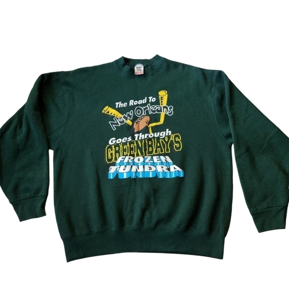Vintage Green Bay Packers New Orleans  sz XL Crewneck Sweatshirt